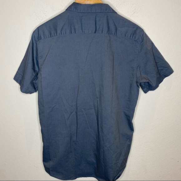 RVCA Grey Slim Fit Medium Short Sleeve Button Up - Picture 4 of 4